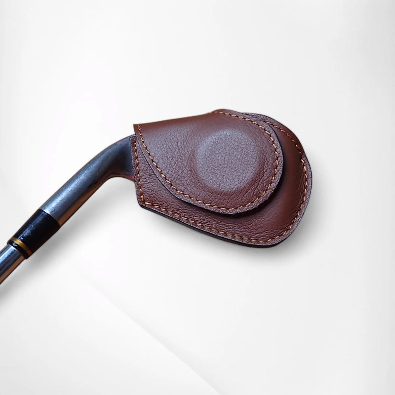 Leather golf iron covers