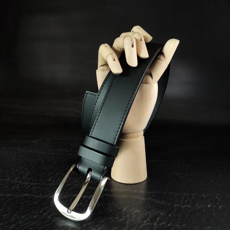 Black Leather belt 35mm