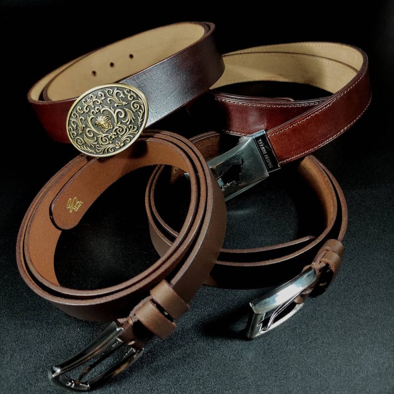 Custom Brown leather belt 40mm
