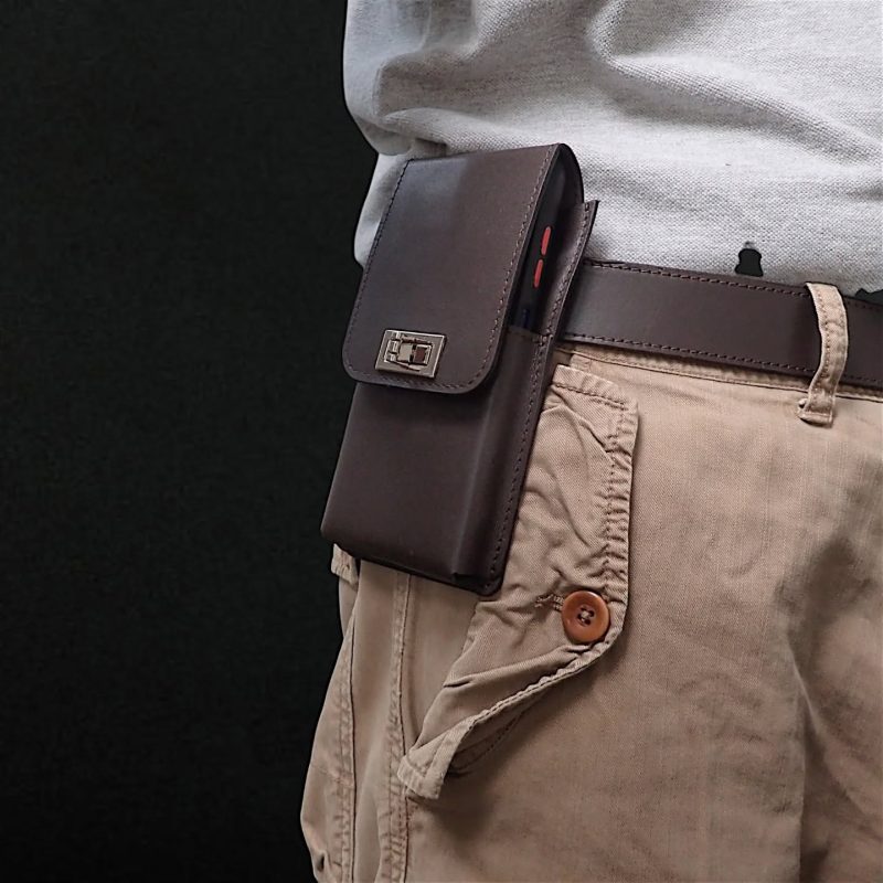 Leather phone waist pouch, holster, case