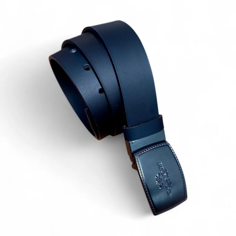 Black Custom leather belt 38mm