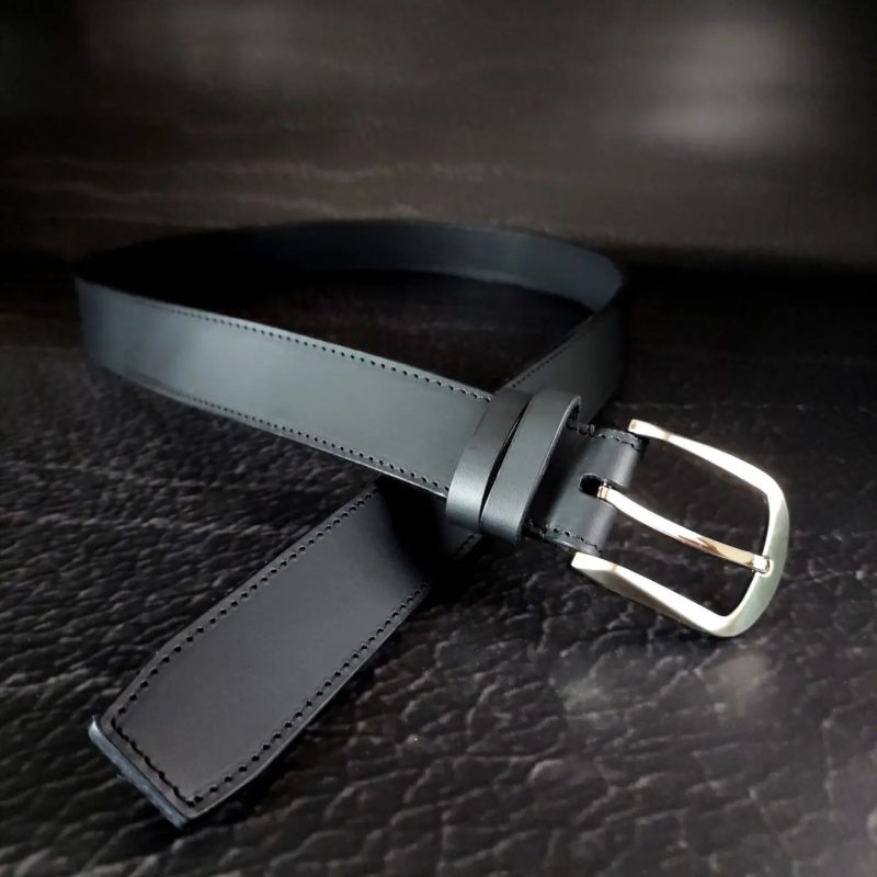 Black Leather belt 35mm