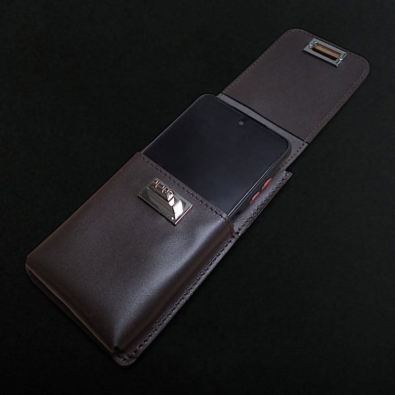 Leather phone waist pouch, holster, case