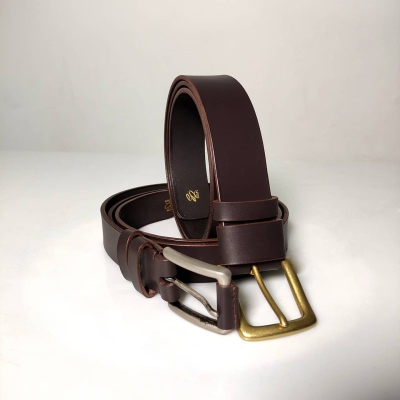 Custom Brown leather belt 40mm