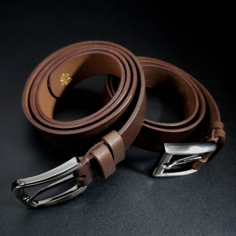 Custom Brown leather belt 40mm