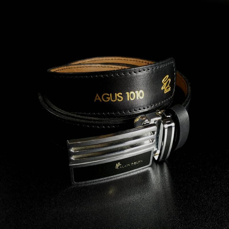 Black Leather belt 35mm