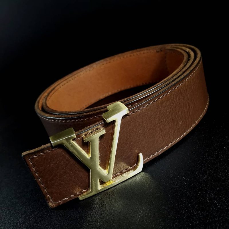 Custom Black & Brown leather belt 35mm