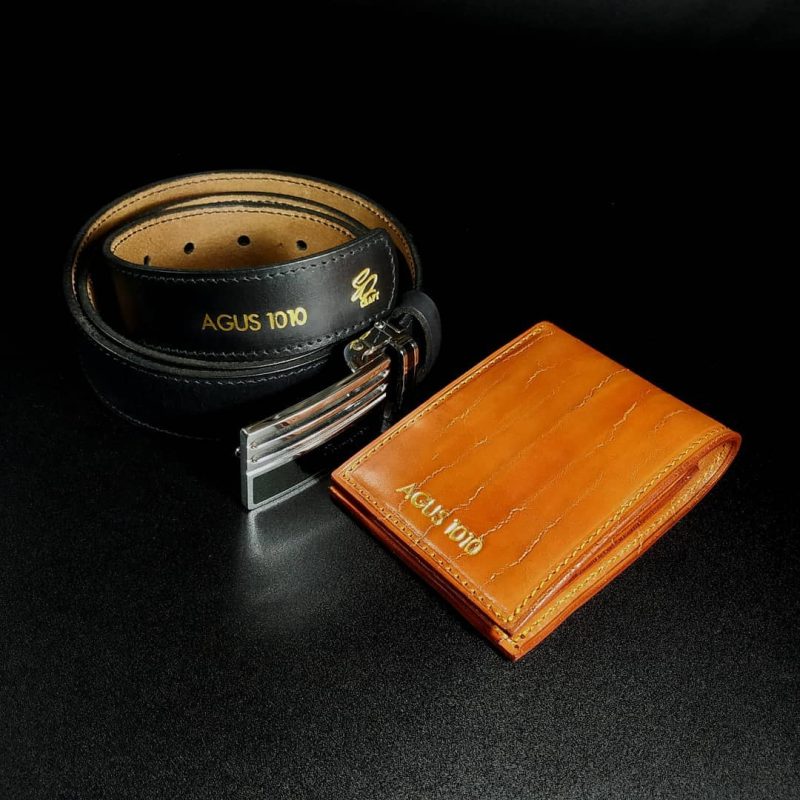 Black Leather belt 35mm