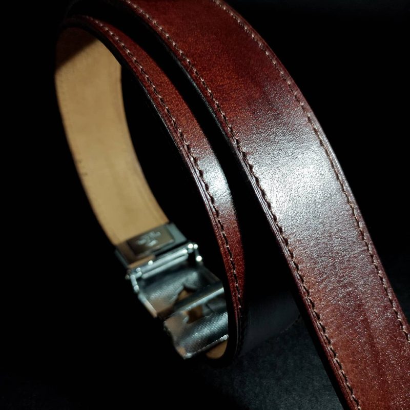 Custom Brown leather belt 40mm