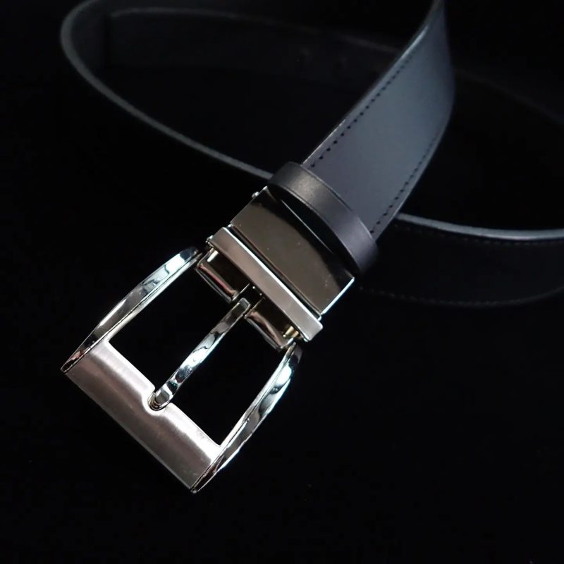 Custom Black leather belt 35mm