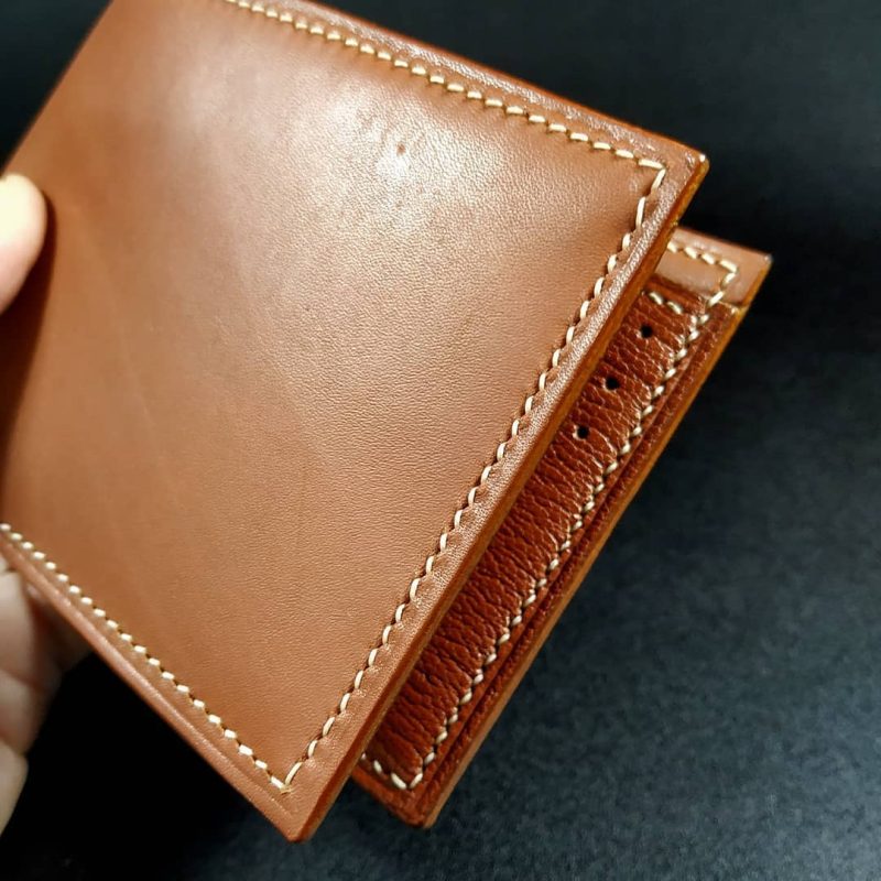 8 card slot brown Vegetable Tan Leather