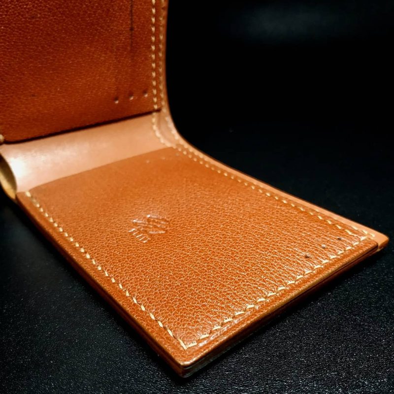 8 card slot brown Vegetable Tan Leather
