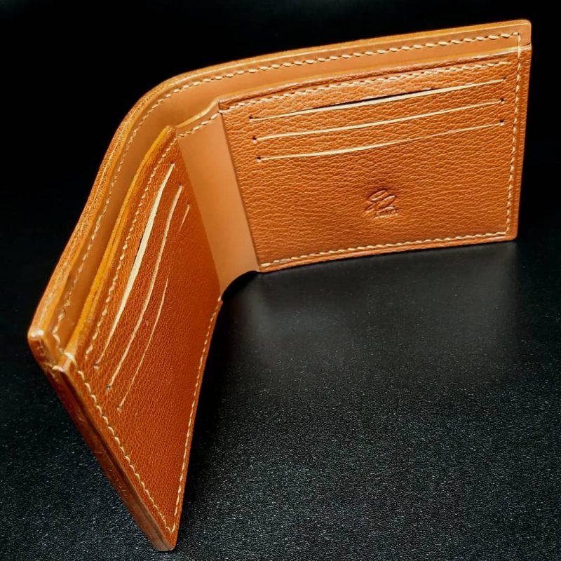 8 card slot brown Vegetable Tan Leather