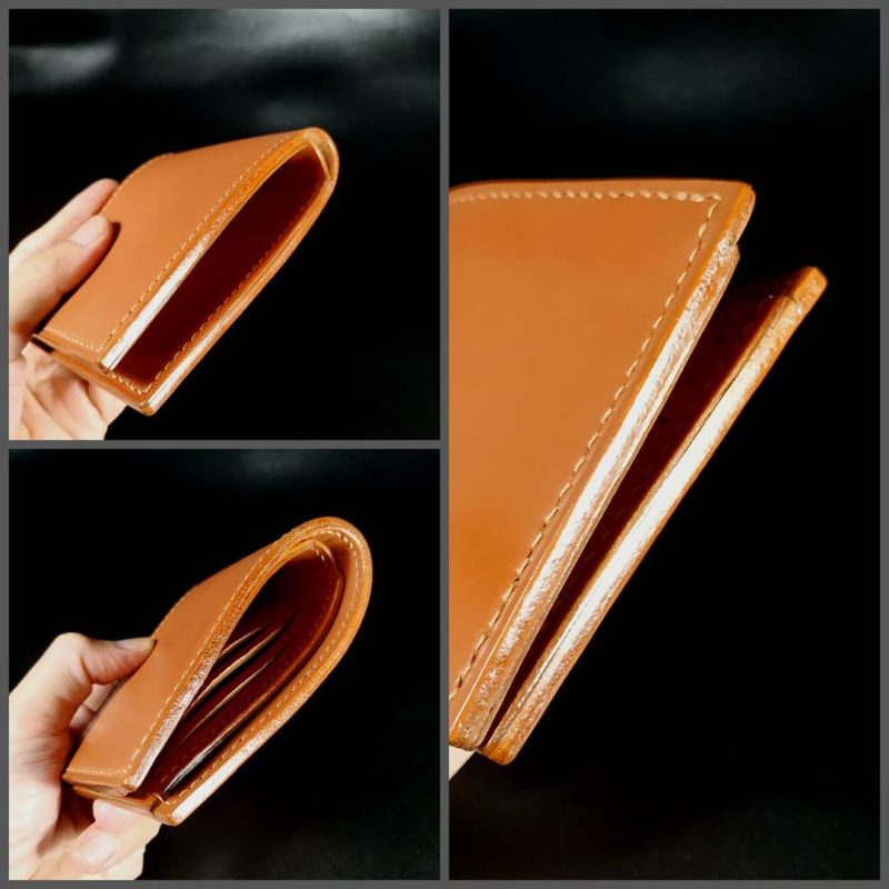8 card slot brown Vegetable Tan Leather