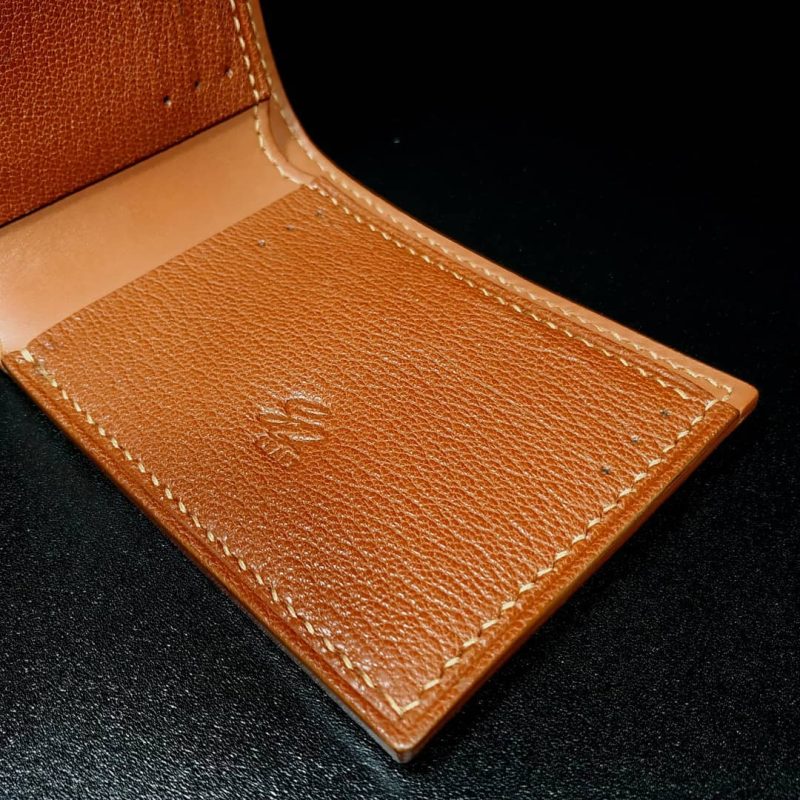 8 card slot brown Vegetable Tan Leather