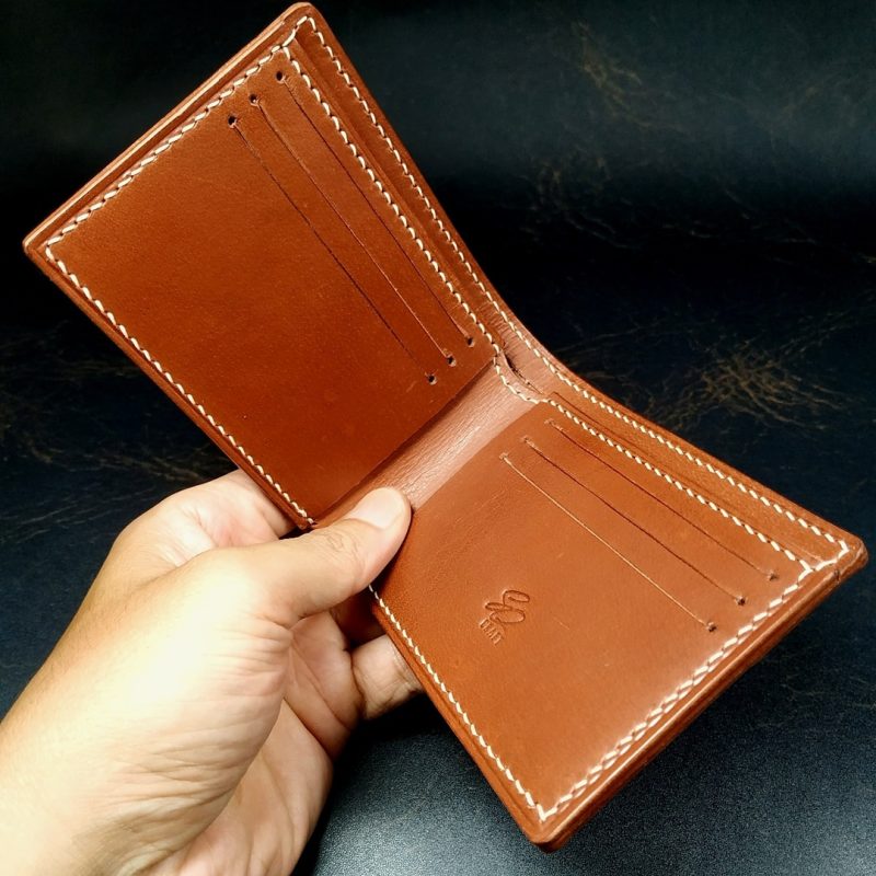 8 card slot brown Vegetable Tan Leather