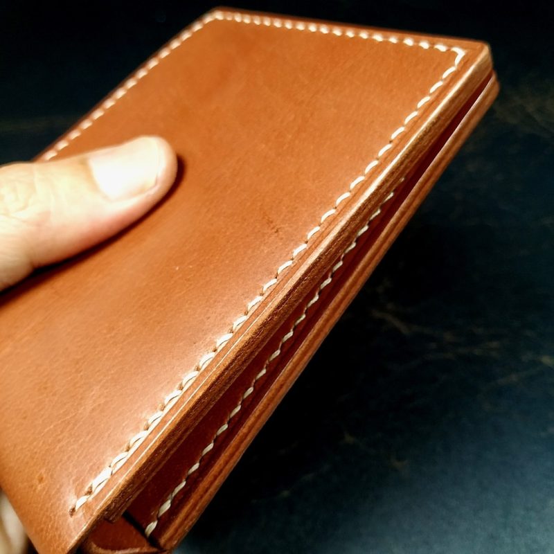 8 card slot brown Vegetable Tan Leather