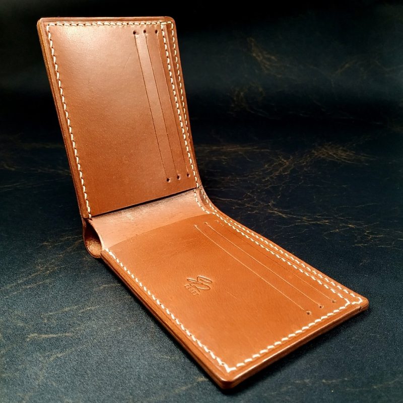 8 card slot brown Vegetable Tan Leather