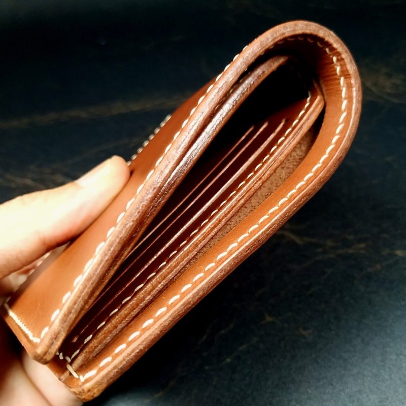 8 card slot brown Vegetable Tan Leather