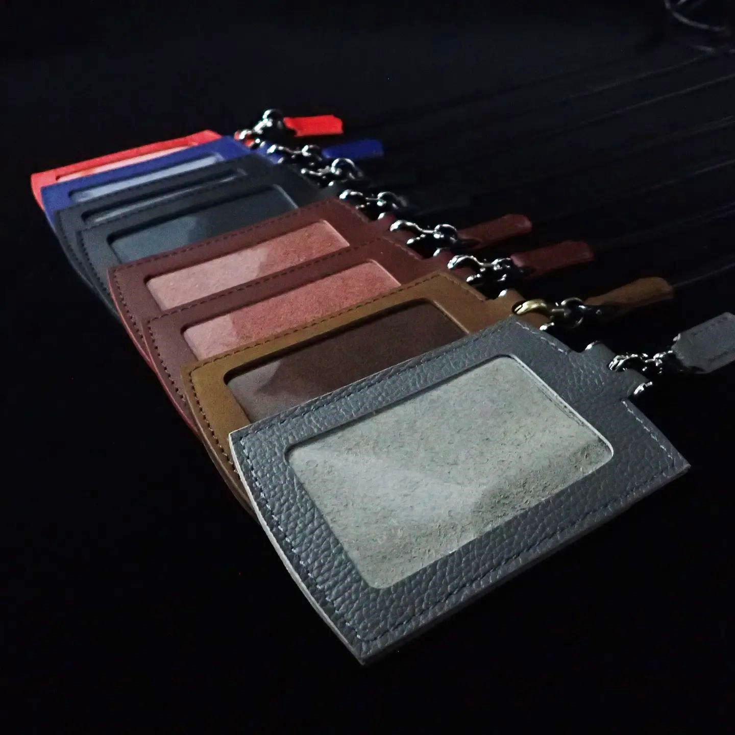 Leather ID Card Holder – Lanyard