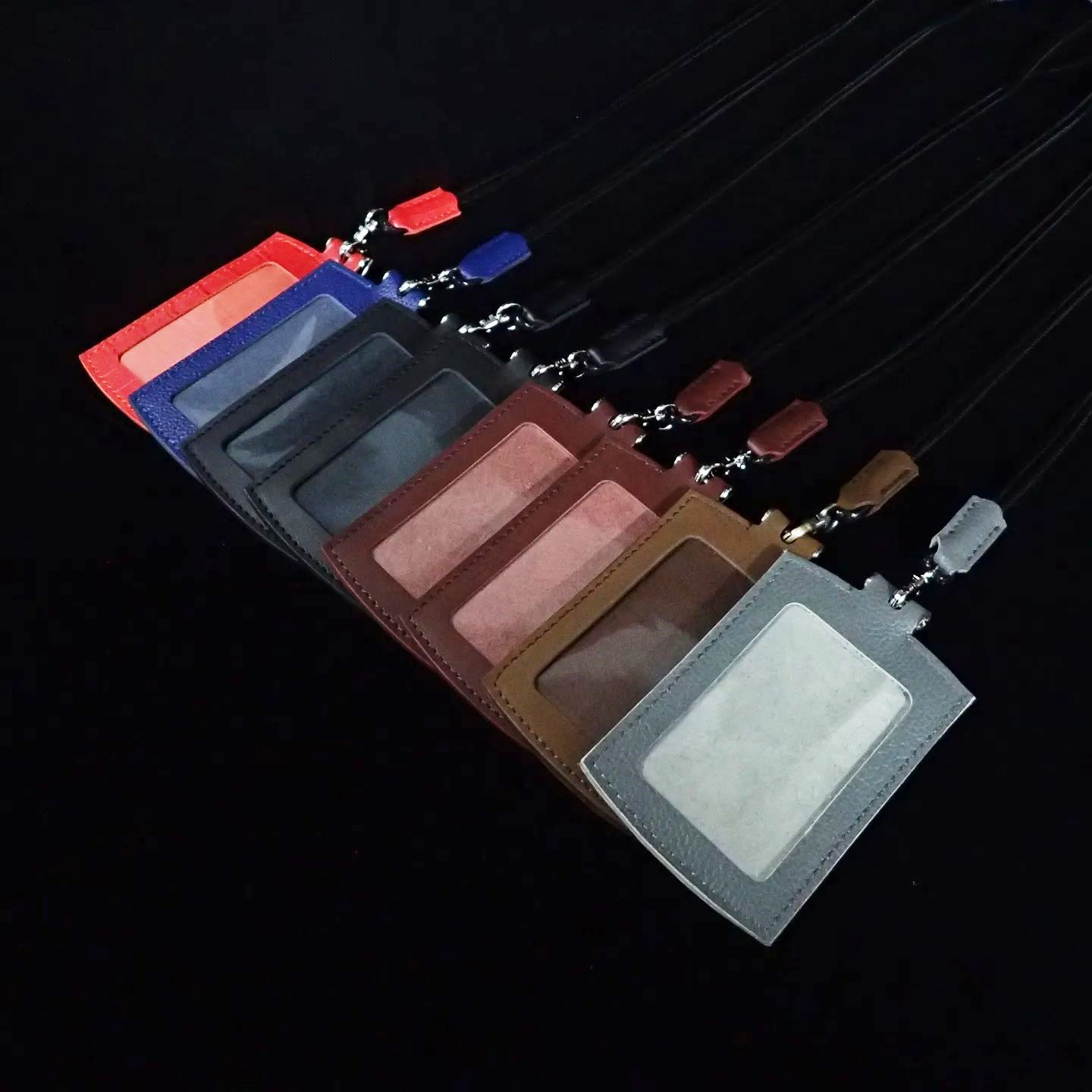 Leather ID Card Holder – Lanyard