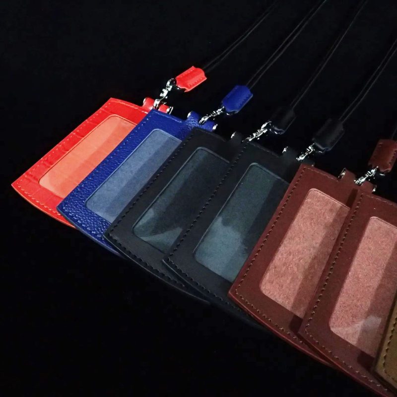 Leather ID Card Holder – Lanyard