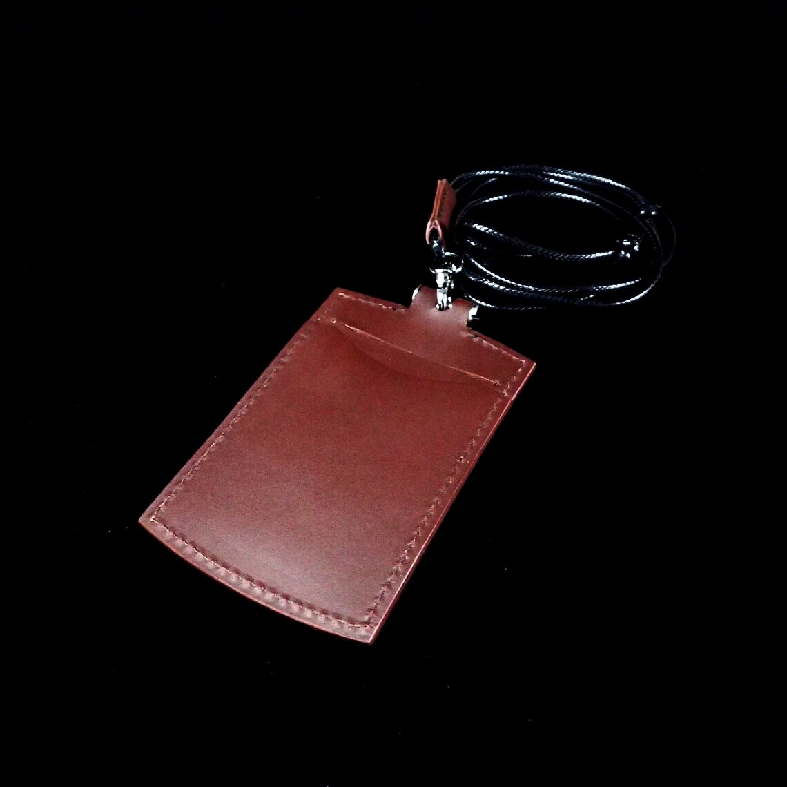 Leather ID Card Holder – Lanyard