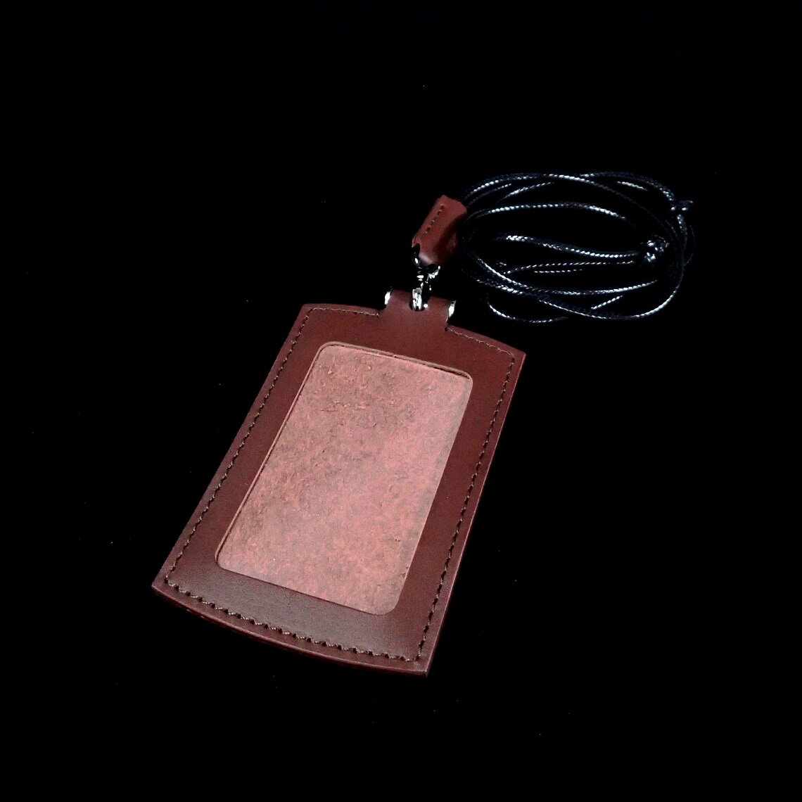 Leather ID Card Holder – Lanyard