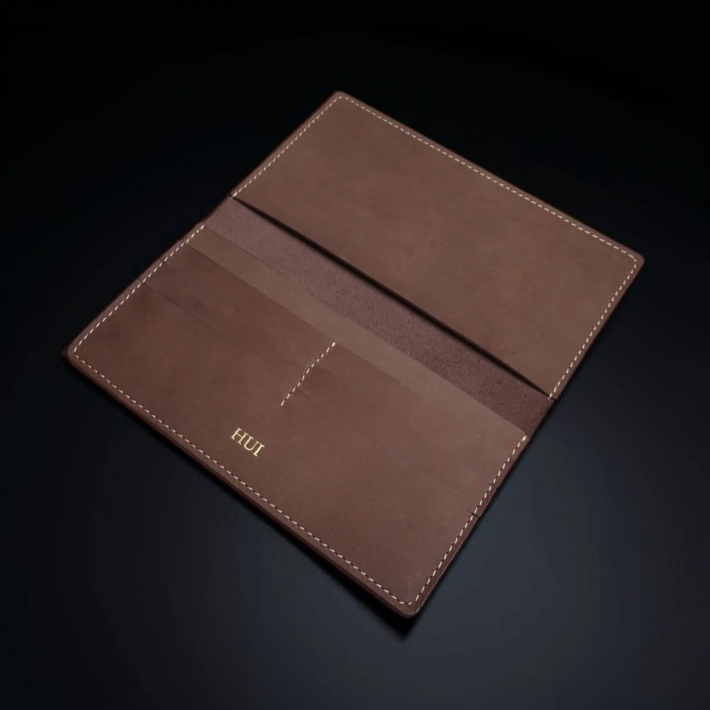 Brown long wallet Nubuck leather