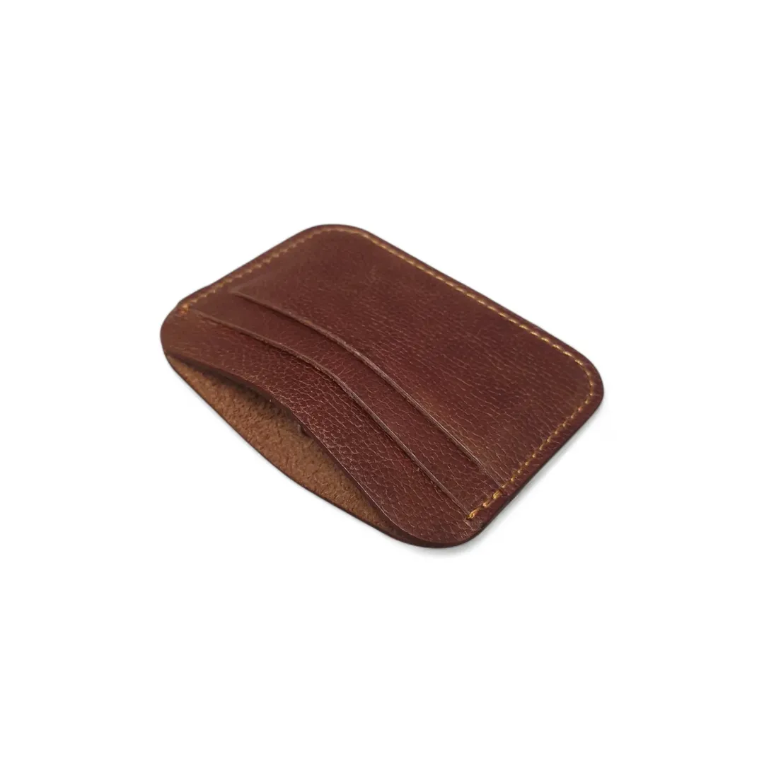 Minimalist Men’s Wallet in Full Grain Brown Leather – Slim & Classic