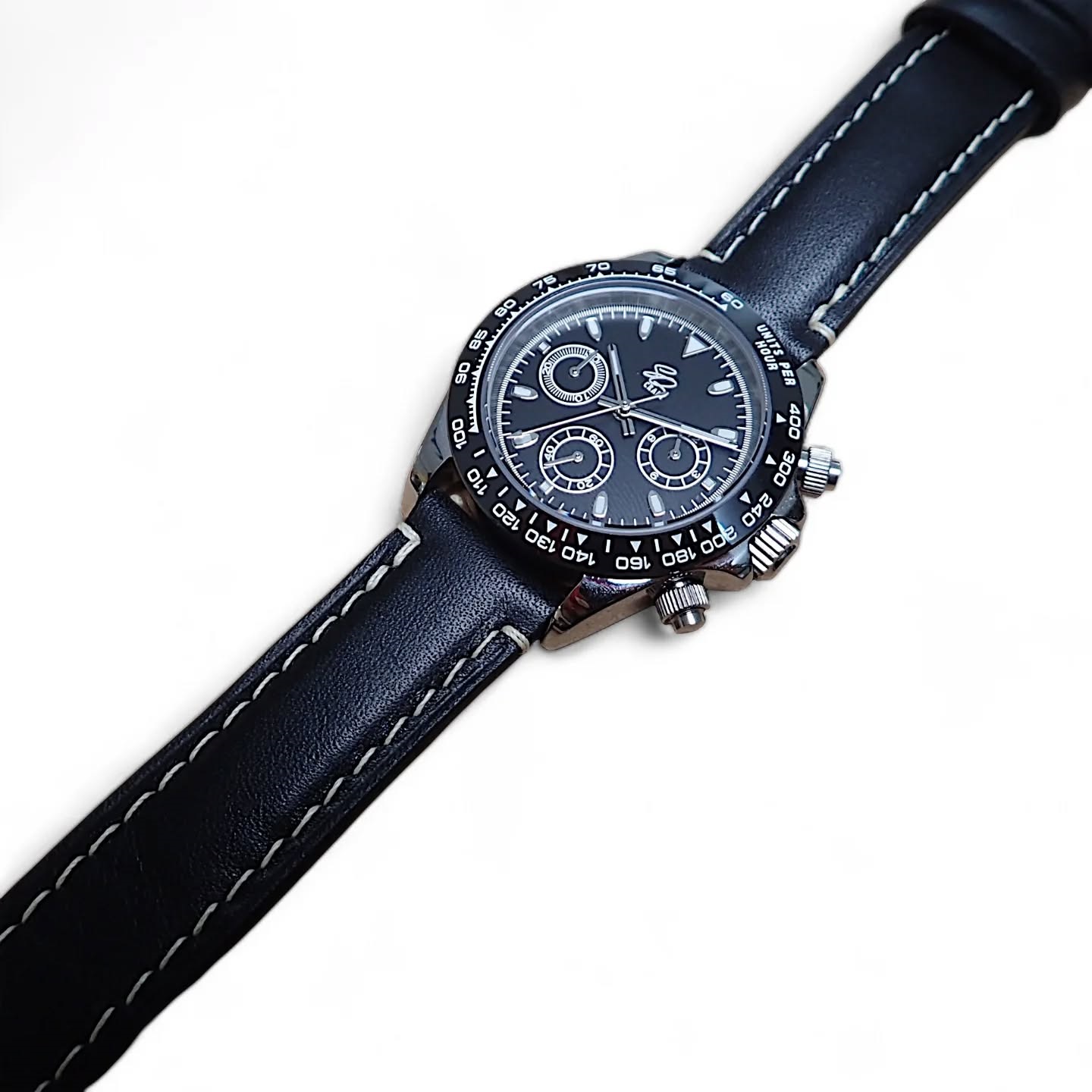 Exclusive Black Leather watch strap