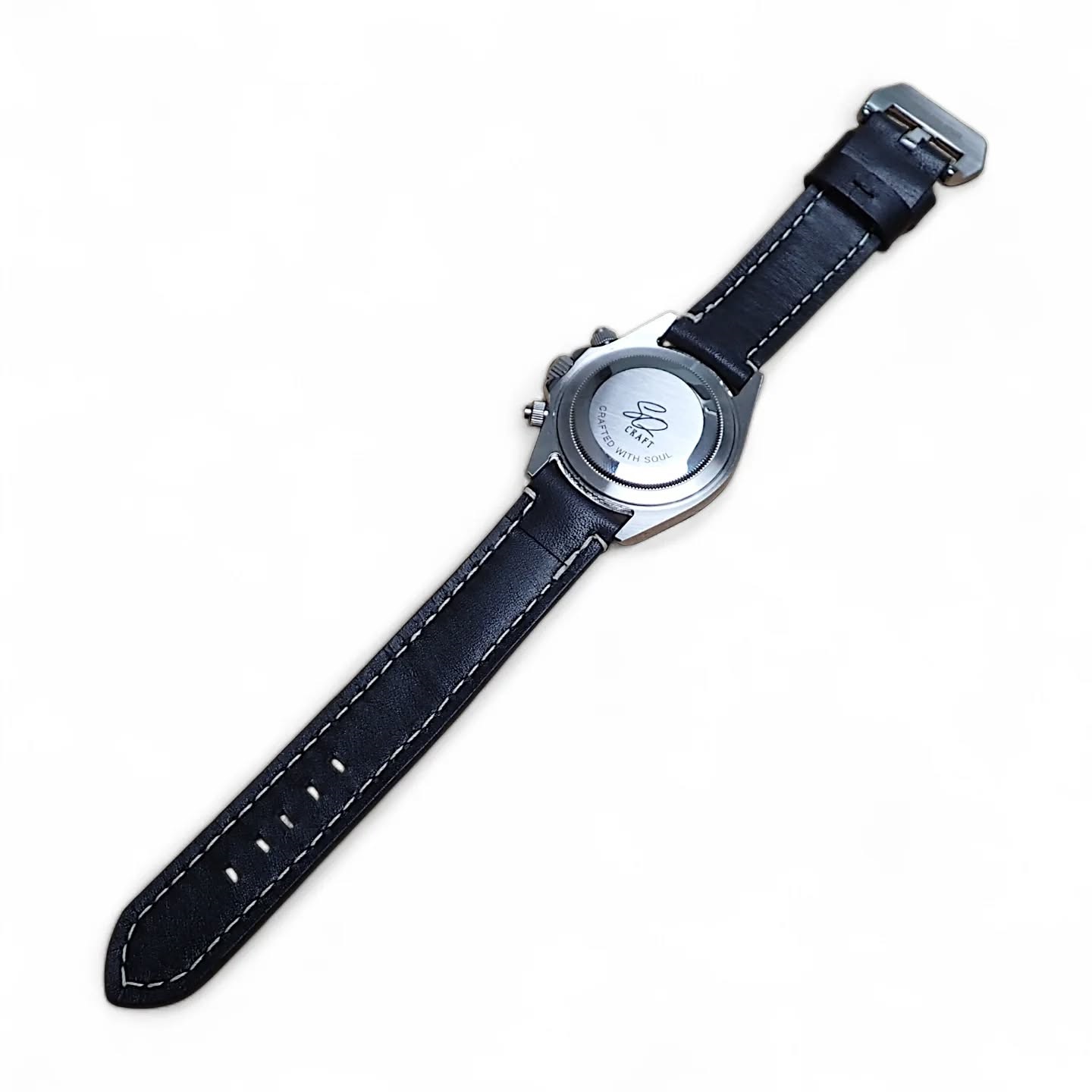 Exclusive Black Leather watch strap
