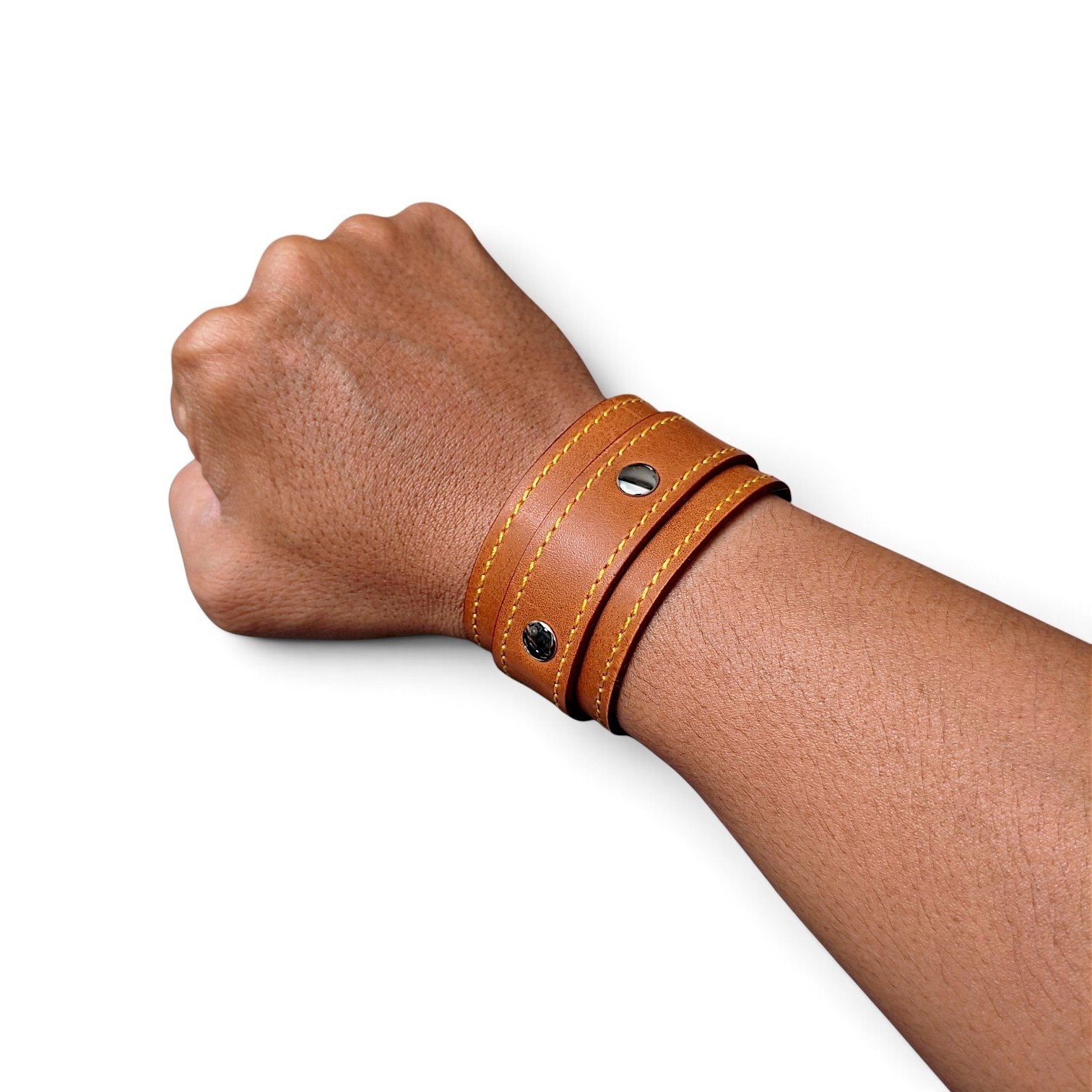 Leather cuff bracelet old vintage style